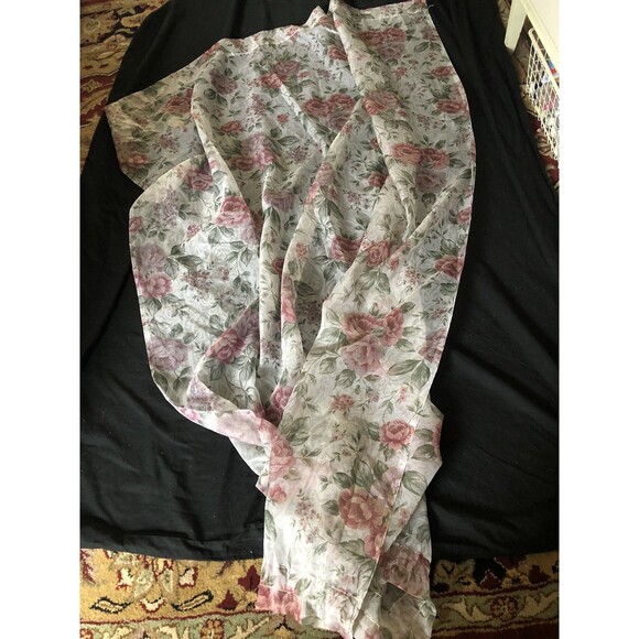 Floral Sheer Curtain Panels 60” X100” - Picture 2 of 3